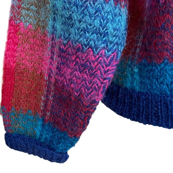 Vintage Epogee Plaid Mohair Button Cardigan Old Money Classic Preppy Country-S - Picture 7 of 9